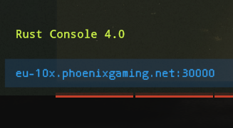 Rust F1 konsol for 10x PVP